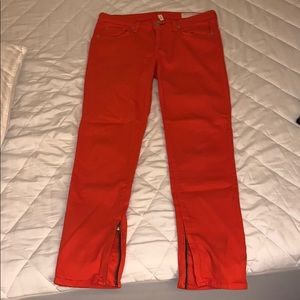 Rag & Bone Zipper Capri Jeans Size 28 in Red